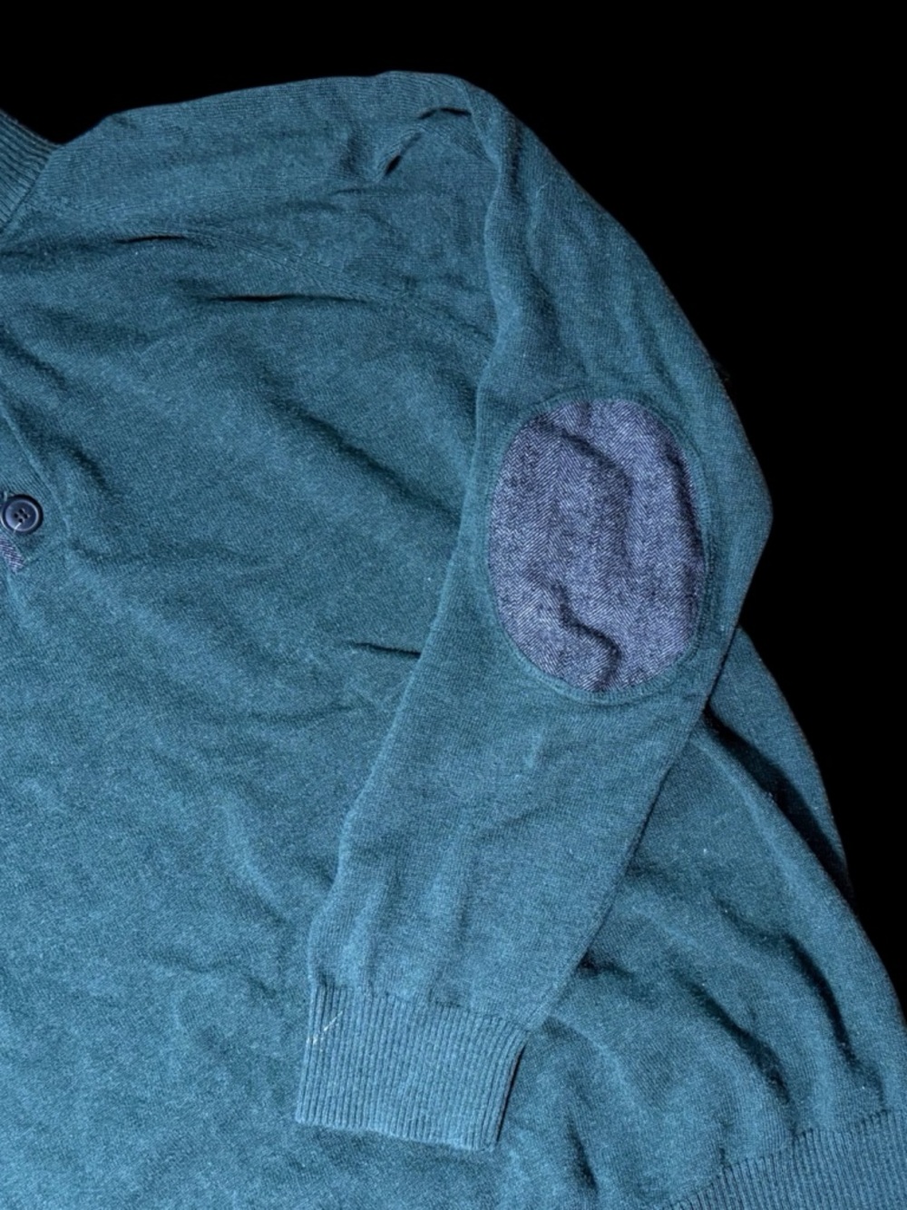 Green Button-Neck Sweater - Picture 4 of 13